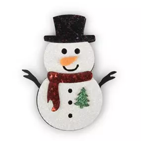 Schneemann mit Glitzer 4 Stk