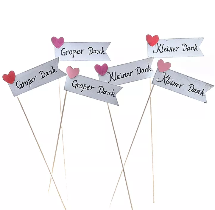 Stecker Fahne mit Schriftzug