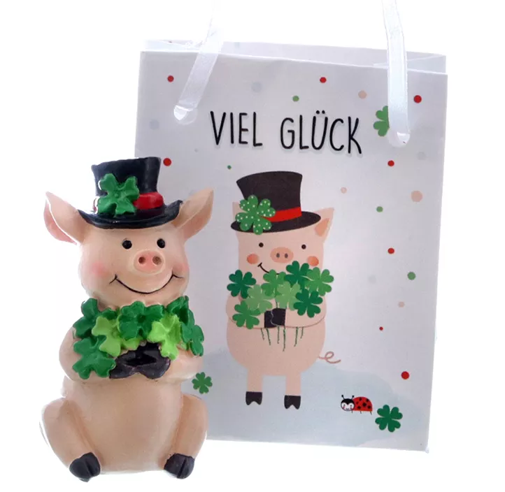 Tüte mit Polyfigur Viel Glück Tüte mit Polyfigur Viel Glück