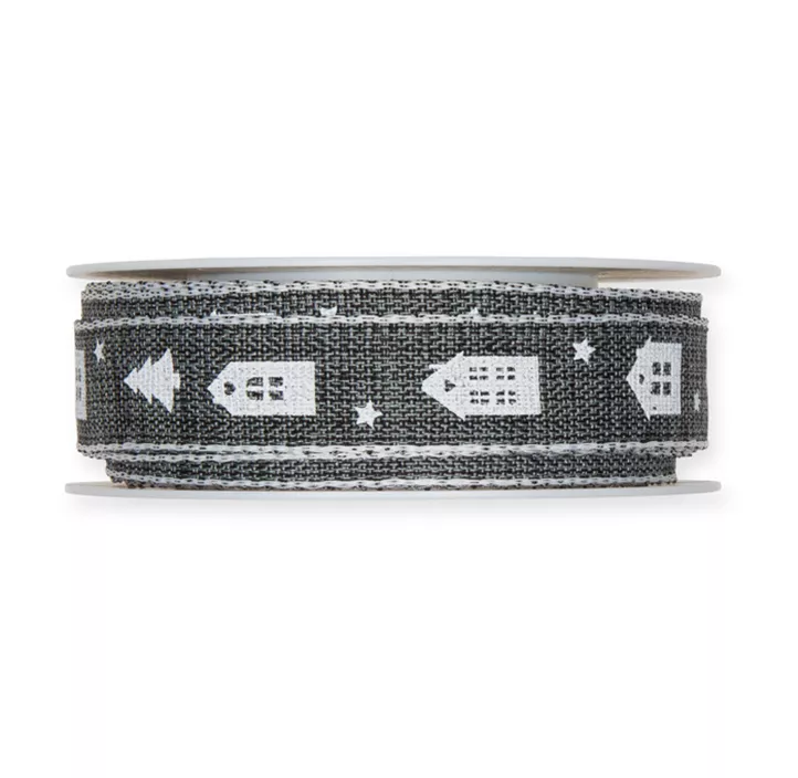 Druckband Häuser und Bäume