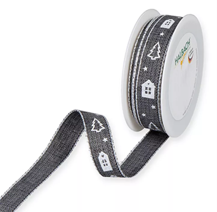 Druckband Häuser und Bäume