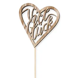Holz-Stecker Viel Glück