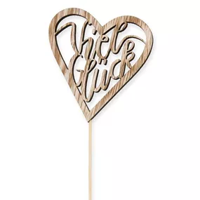 Holz-Stecker Viel Glück