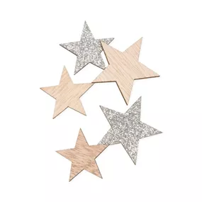 Holz Streudeko Sterne 16 Stk
