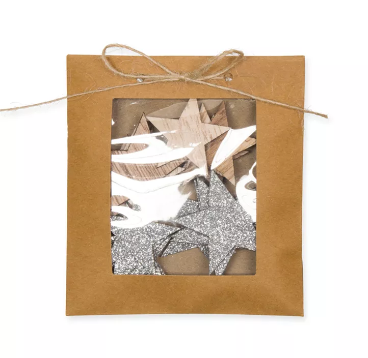 Holz Streudeko Sterne 16 Stk Holz Streudeko Sterne 16 Stk