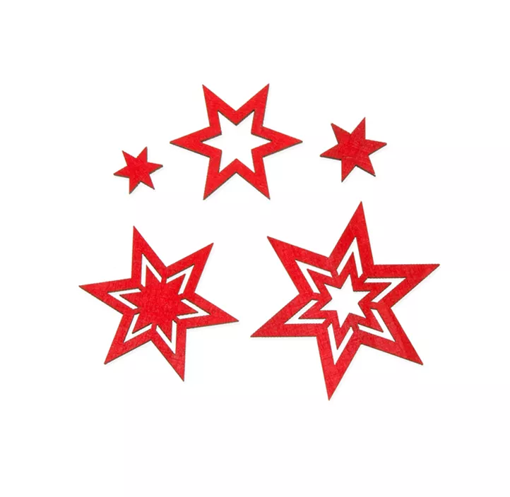 Holz-Streusort. Sterne 20 Stk Holz-Streusort. Sterne 20 Stk