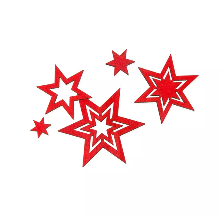 Holz-Streusort. Sterne 20 Stk Holz-Streusort. Sterne 20 Stk