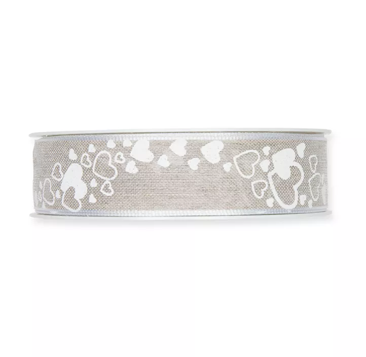 Leinen Druckband Herzen