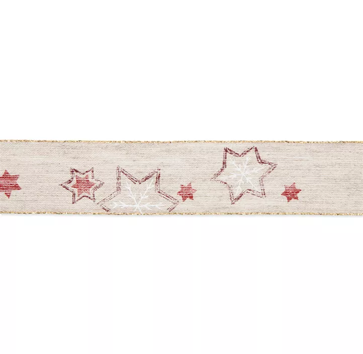 Leinen-Druckband Sterne