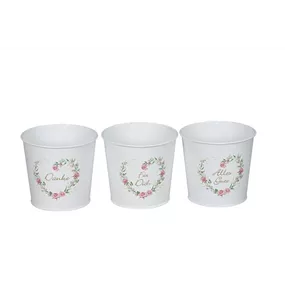 Metalltopf Herz und Spruch sort.