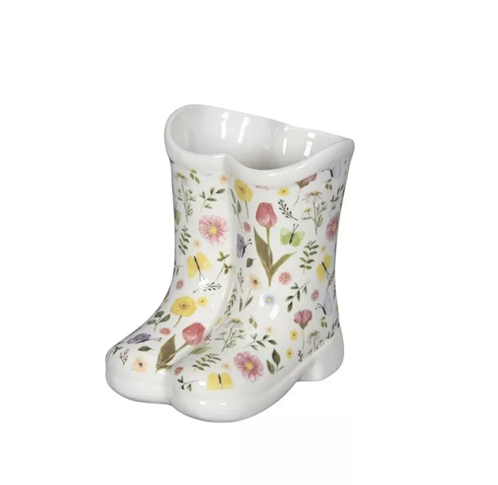 Stiefel zum Bepflanzen Blumenmuster