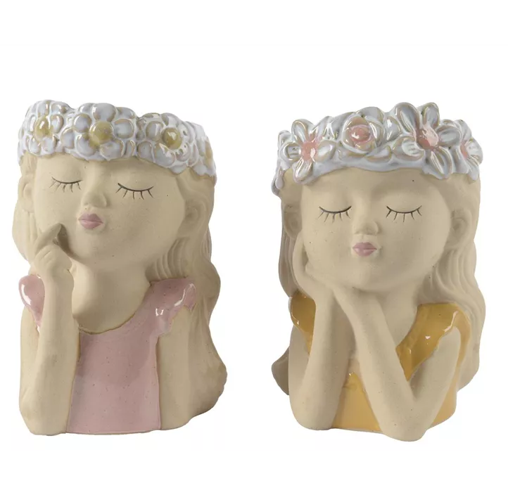 Übertopf Blumenmädchen Übertopf Blumenmädchen