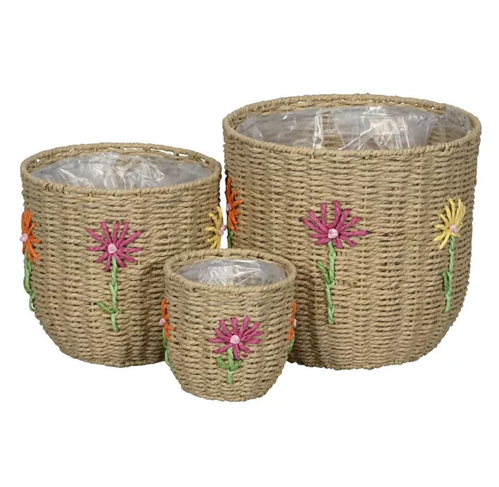 Korb Blumen Seegras Korb Blumen Seegras