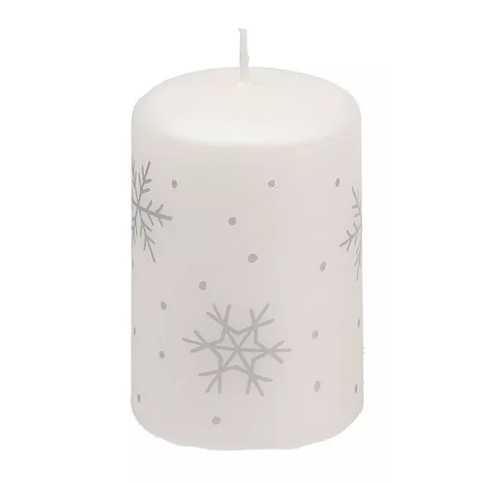 Stumpenkerze Schneesternchen Stumpenkerze Schneesternchen