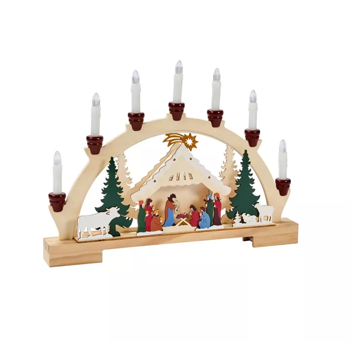 Krippenkerzenbrücke aus Holz