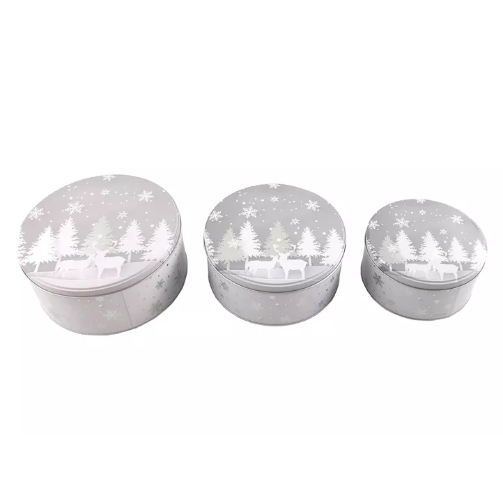 Gebäckdose 3-tlg. Weihnachtswald