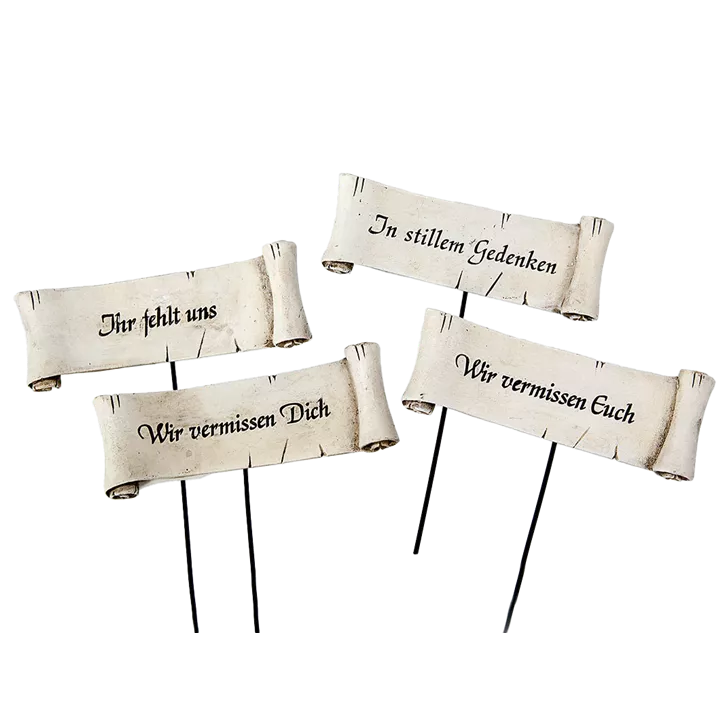 Stecker Schriftrolle mit Spruch