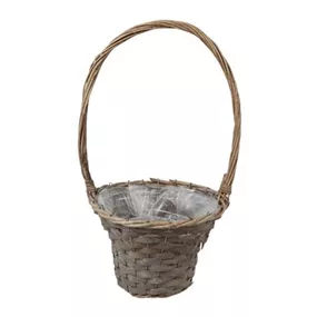 Henkelkorb Holz/Rattan