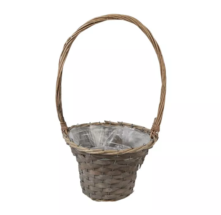 Henkelkorb Holz/Rattan