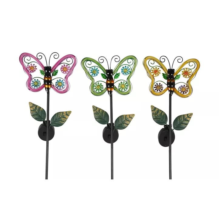 Solar Gartenstecker Butterfly Neon Tube