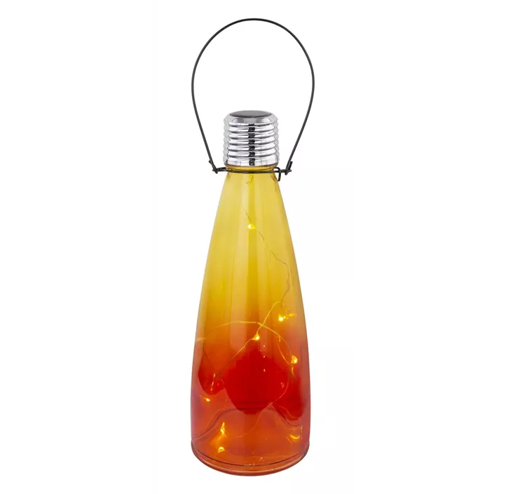 Solarleuchte Glas Flaschen in 3 verschiedenen Farben