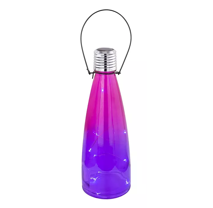 Solarleuchte Glas Flaschen in 3 verschiedenen Farben