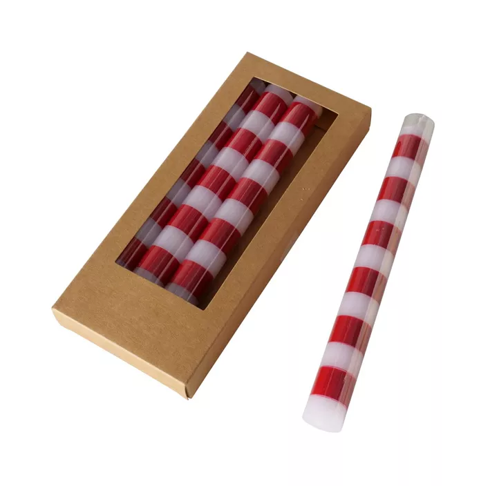 Stabkerze Stripy 4teilig