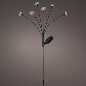 Solar Stabbeleuchtung mit Blüten
