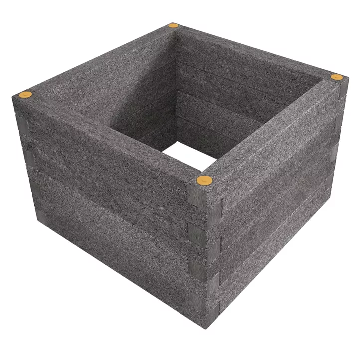 Durisol Holzbeton-Hochbeet quadratisch