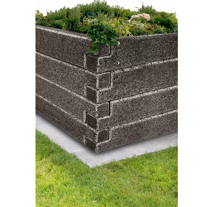 Holzbeton-Hochbeet quadratisch (Versandartikel)