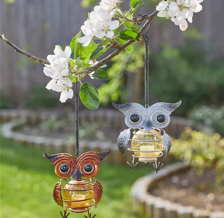 Solar-Leuchttiere Eule zum Hängen