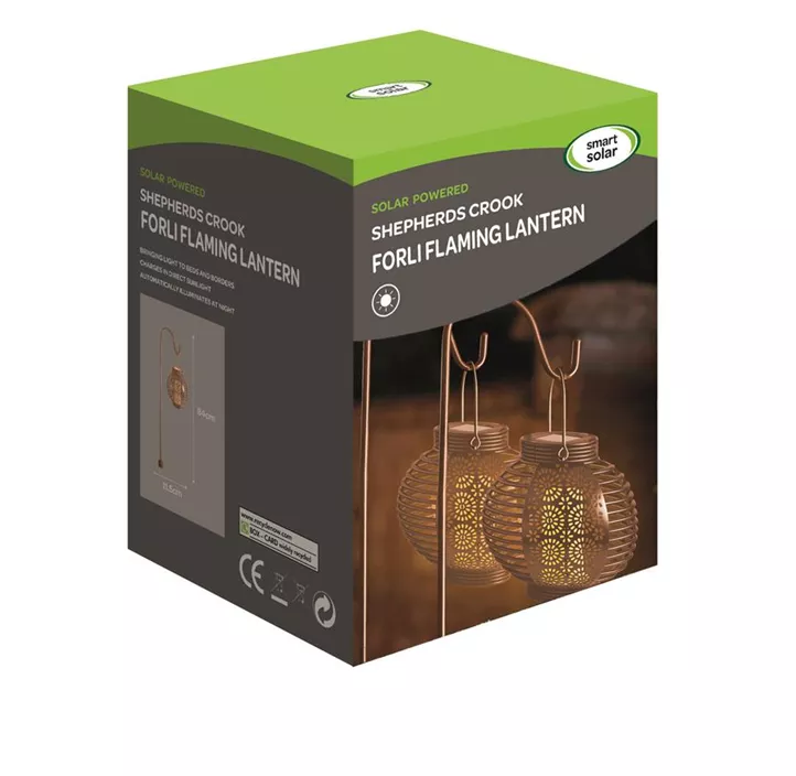 Solar Laterne Forli Flaming, 2er-Packung