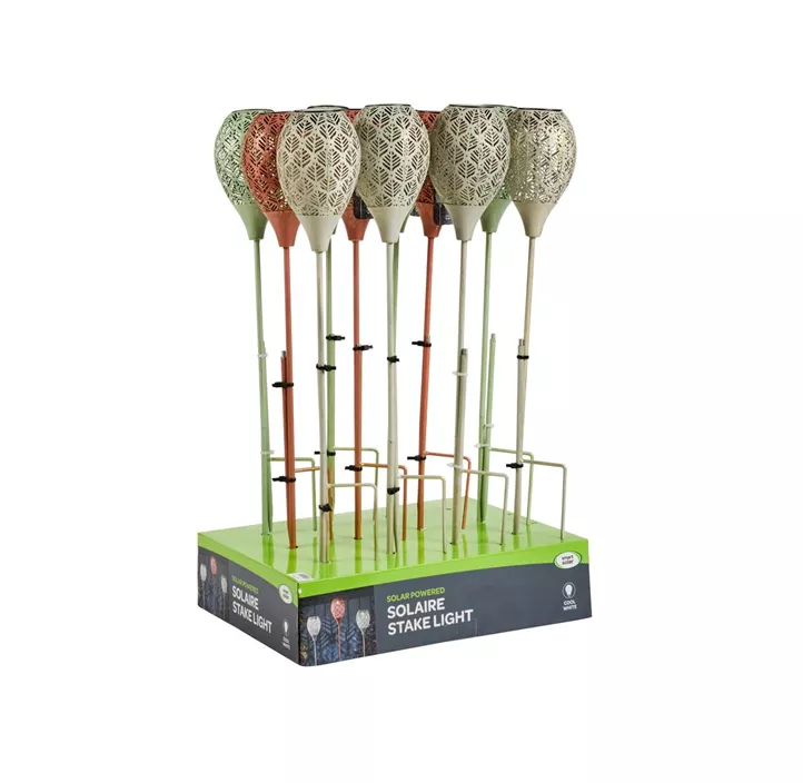Solarleuchte auf Stab, 3 Farben