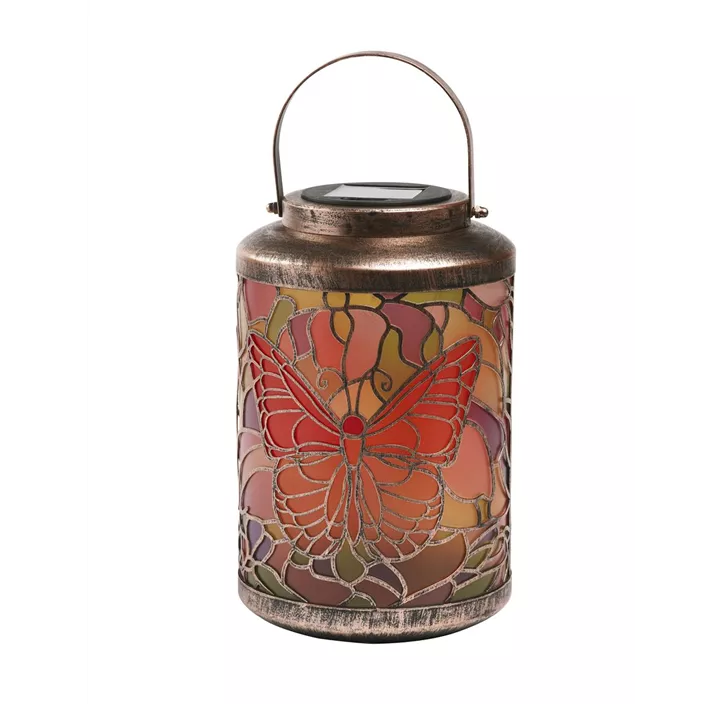 Solar Laterne Tiffany Schmetterling