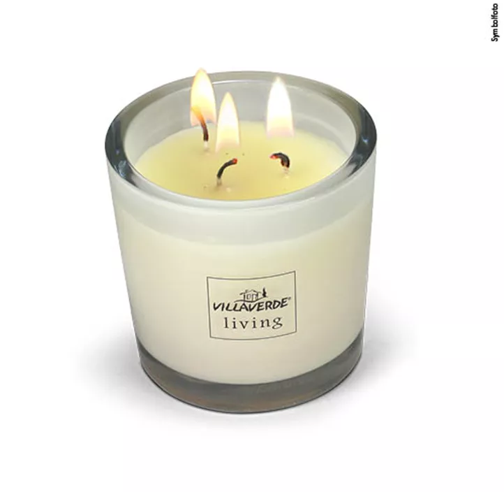 Duftkerze 3 Docht im Glaszylinder Heavy