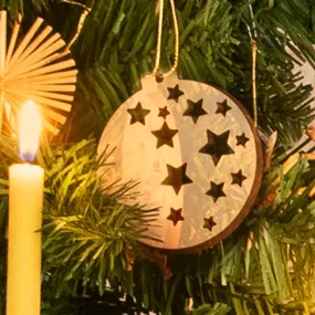 Holz Christbaumschmuck Kugel