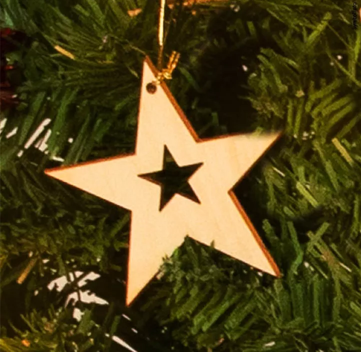 Holz Christbaumschmuck Stern