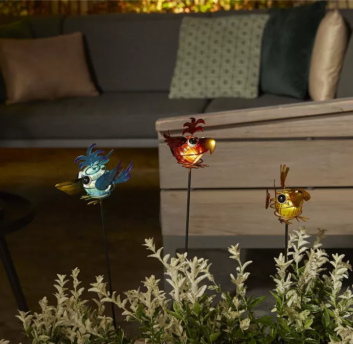 Solar Steckleuchte Vogel