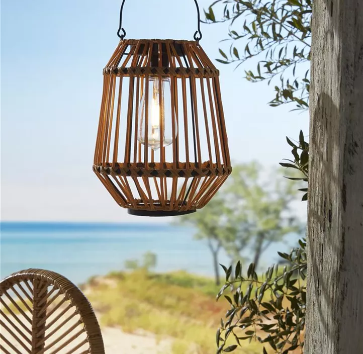 Solar Laterne geflochen Ibiza S
