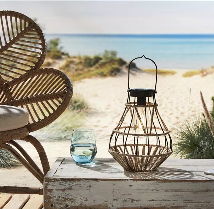 Solar Laterne geflochten Budoni