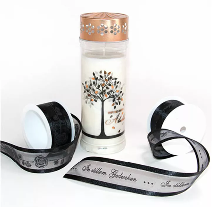 Chiffonband Trauer In stillem Gedenken