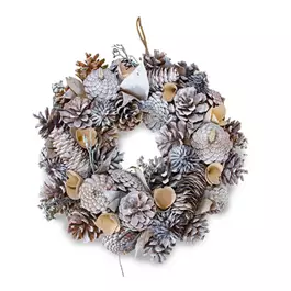 Kranz Weihnachten mit Holzblumen