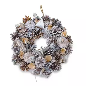 Kranz Weihnachten mit Holzblumen