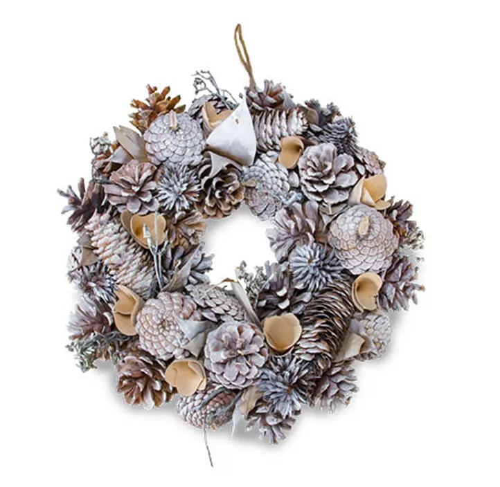 Kranz Weihnachten mit Holzblumen