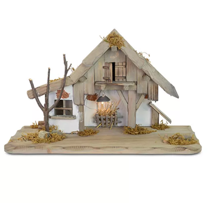 Krippenstall Laterne mit LED