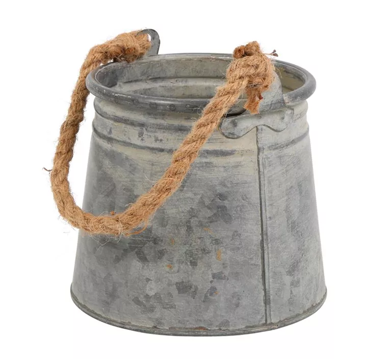 Zinktopf Lena mit Kordel-Henkel