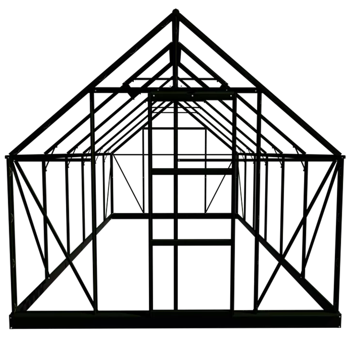 mit 3 mm Sicherheitsglas, 384 x 257 x 123 cm