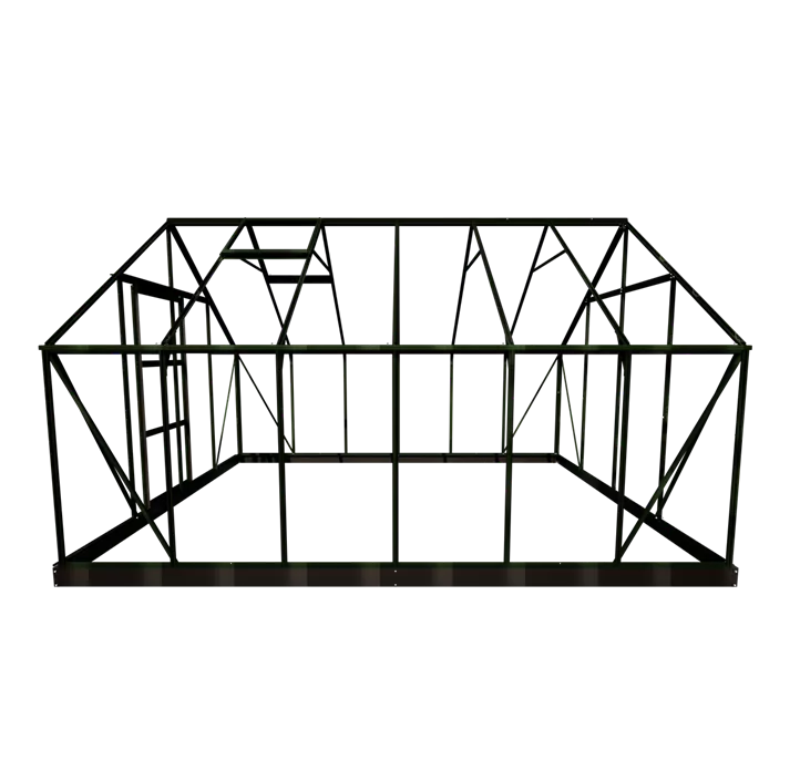 mit 3 mm Sicherheitsglas, 384 x 257 x 123 cm