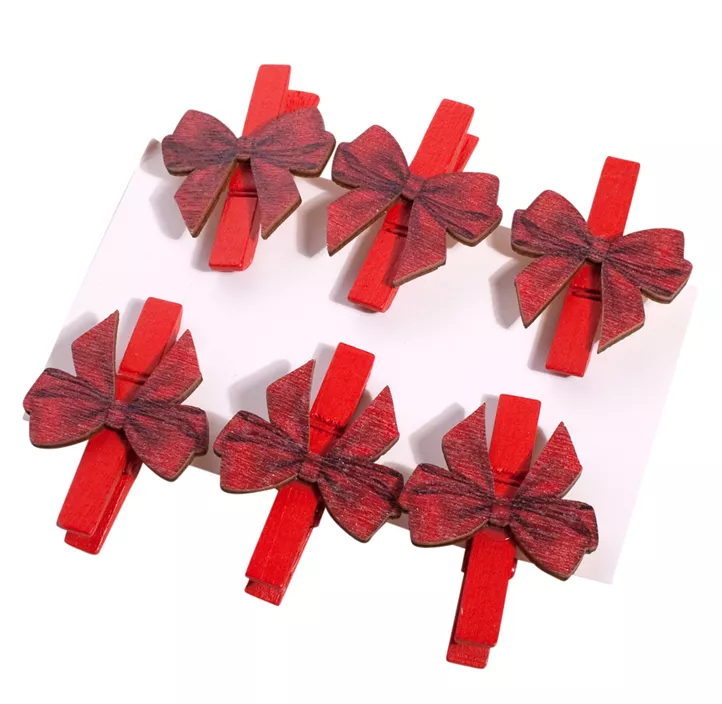 Holzklammer mit Schleife