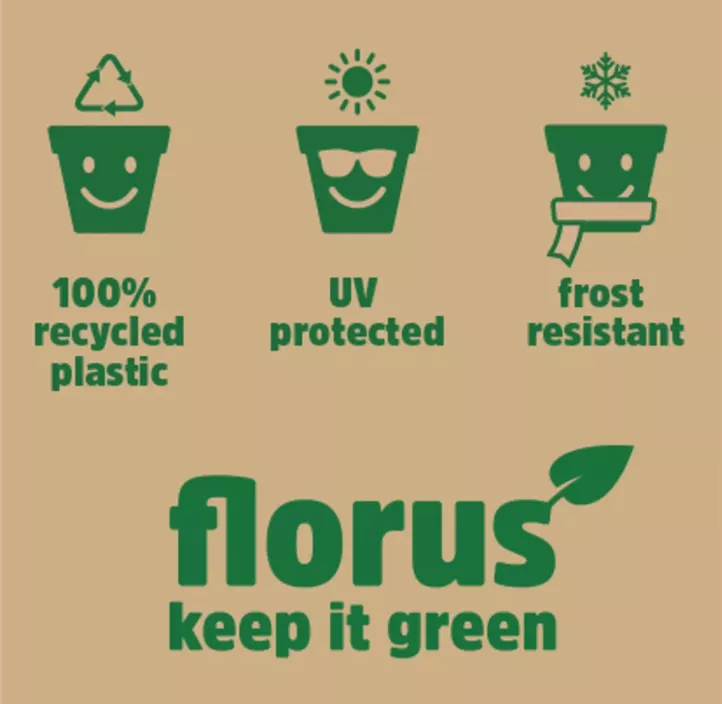 UV- & frostbeständig, 100 % Recyclingmaterial